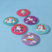 Зеркало складное &laquo;Единороги&raquo;, d = 7 см, рисунок МИКС