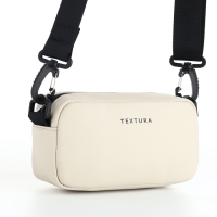 Сумка женская на молнии, TEXTURA, маленький размер, длинный ремень, цвет бежевый Сумка женская на молнии, TEXTURA, маленький размер, длинный ремень, цвет бежевый
