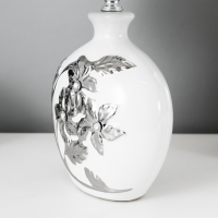 Настольная лампа 16512/1 E14 40Вт бело-хромовый 22х22х35 см Настольная лампа 16512/1 E14 40Вт бело-хромовый 22х22х35 см