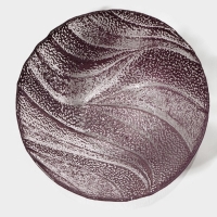 Салатник стеклянный &laquo;Драхна&raquo;, d=15 см, цвет бордовый