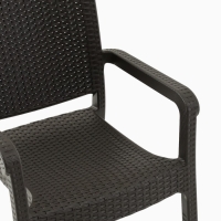 Набор садовой мебели: 2 кресла + стол, коричневый Набор садовой мебели: 2 кресла + стол, коричневый