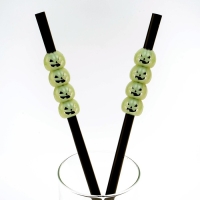 Трубочки для коктейля &laquo;Тыква&raquo;, набор 6 шт., светится в темноте