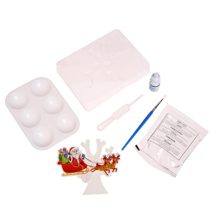 Набор для опытов &laquo;Выращивание удивительных кристаллов&raquo;, Новогодние чудеса, в пакете