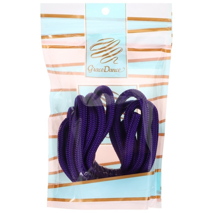 Скакалка для художественной гимнастики утяжелённая Grace Dance, 3 м, цвет фиолетовый Скакалка для художественной гимнастики утяжелённая Grace Dance, 3 м, цвет фиолетовый