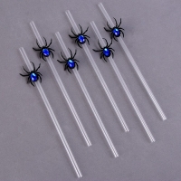 Трубочки для коктейля «Паук», в наборе 6 шт., цвета МИКС Трубочки для коктейля «Паук», в наборе 6 шт., цвета МИКС