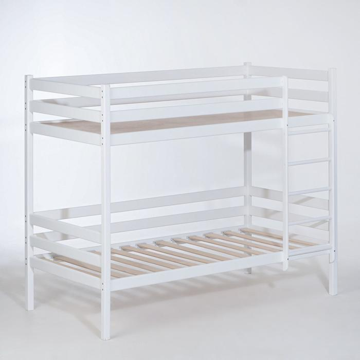 Кровать Сева 2х ярусная , размер с/м 1600х800, Белый массив