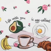 Набор кухонных полотенец Доляна "Love" 2 шт, 28х46 см, рогожка, 100% хлопок, 160г/м2 Набор кухонных полотенец Доляна "Love" 2 шт, 28х46 см, рогожка, 100% хлопок, 160г/м2