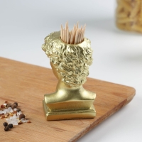 Подставка для зубочисток &laquo;Давид&raquo;, золотая, 5х5х9 см