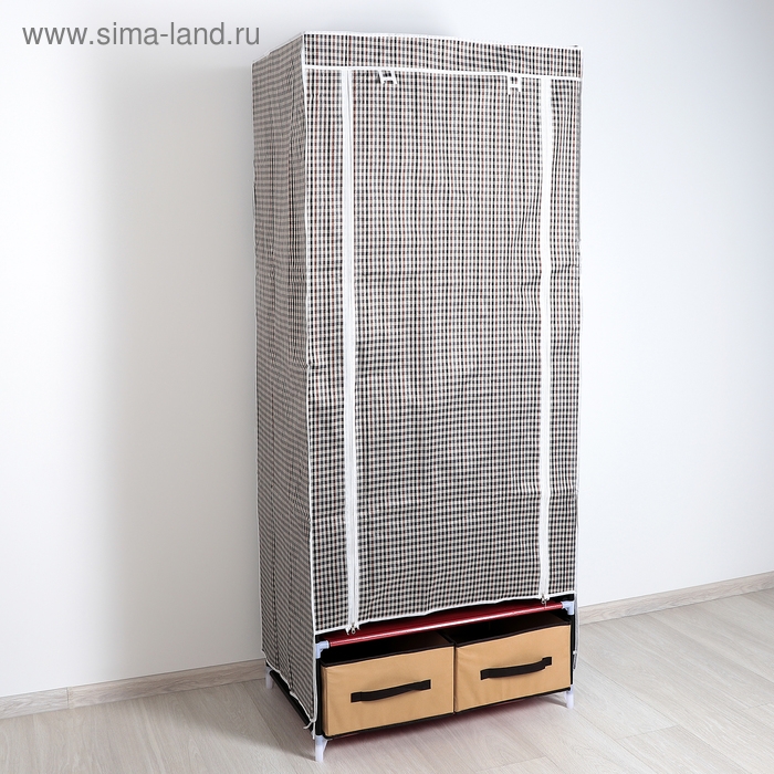 Шкаф для одежды и обуви, 73&times;49&times;176 см, 2 ящика, цвет МИКС