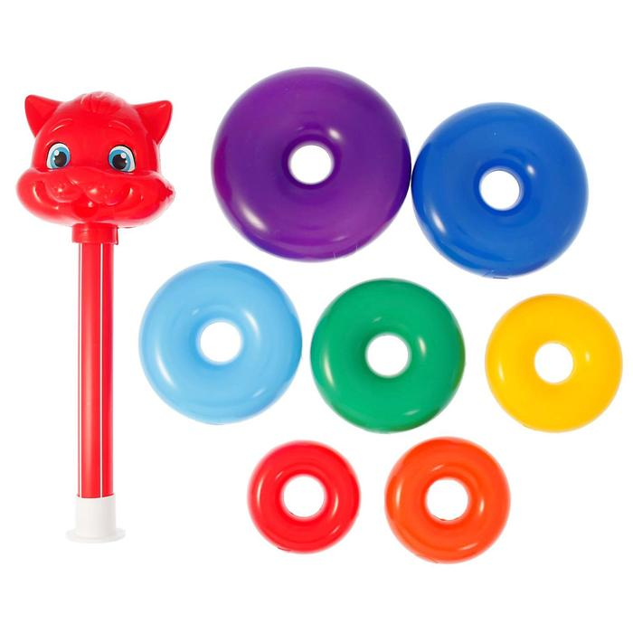 Пирамидка 7 колец &laquo;Котик&raquo;