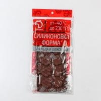 Форма для леденцов Доляна &laquo;Клумба&raquo;, силикон, 25&times;10,5&times;1 см, 12 ячеек (3,2&times;3 см), с палочками, цвет МИКС