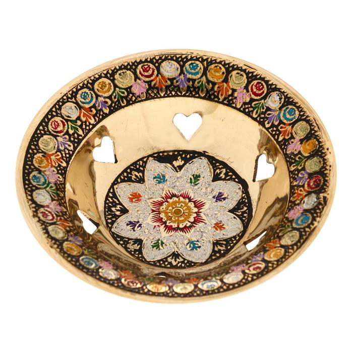 Блюдо латунь "Красота" 10х10х3 см