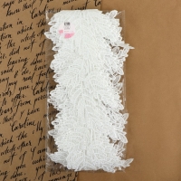Кружево гипюровое, 100 мм &times; 6,8 &plusmn; 0,5 м, цвет белый