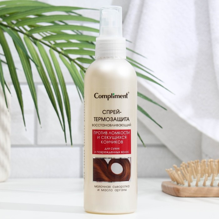 Спрей-термозащита Compliment для сухих и поврежденных волос, 200 мл Спрей-термозащита Compliment для сухих и поврежденных волос, 200 мл
