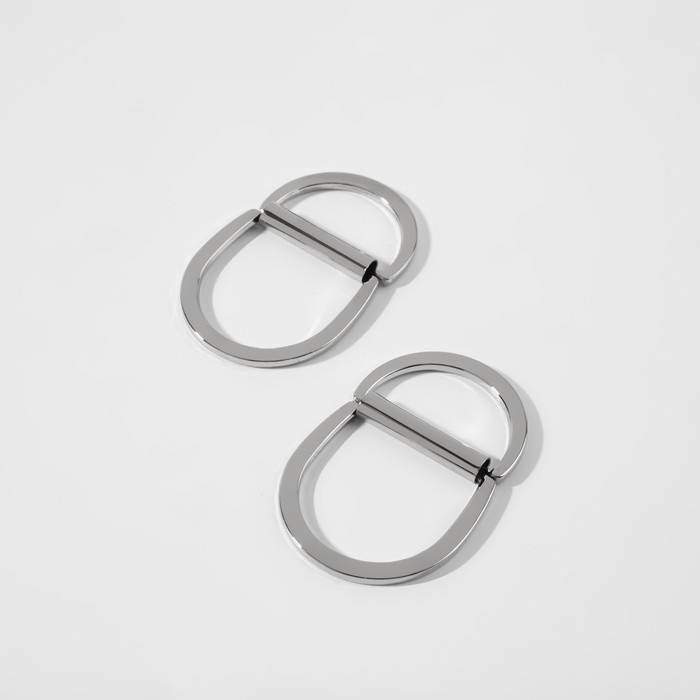 Полукольцо для сумок двойное, d = 25 мм, толщина - 2,5 мм, 2 шт, цвет серебряный Полукольцо для сумок двойное, d = 25 мм, толщина - 2,5 мм, 2 шт, цвет серебряный