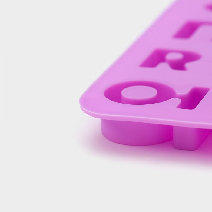 Форма для кондитерских украшений Доляна «Буквы. Алфавит русский», силикон, 24,8×12×1,5 см, 33 ячейки, цвет сиреневый Форма для кондитерских украшений Доляна «Буквы. Алфавит русский», силикон, 24,8×12×1,5 см, 33 ячейки, цвет сиреневый