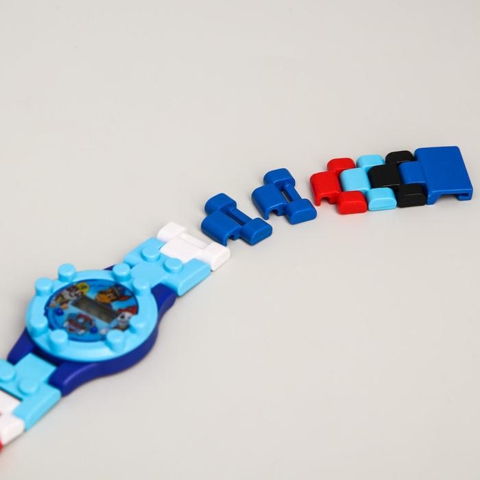Щенячий патруль. Часы наручные лего Щенячий патруль. Часы наручные лего "Щенячий патруль", с ремешком-конструктором, PAW PATROL