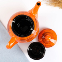 Чайник "Элегант" 1,2л / 14х16,5см, оранжевая полоска Чайник "Элегант" 1,2л / 14х16,5см, оранжевая полоска