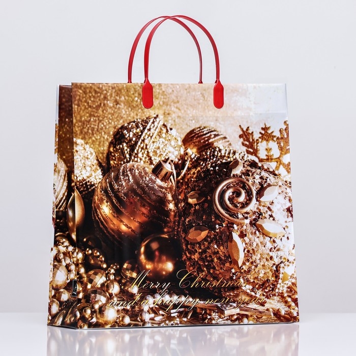 Новый год. Пакет Новый год. Пакет "Игрушки", мягкий пластик, 30х30 120 мкм.