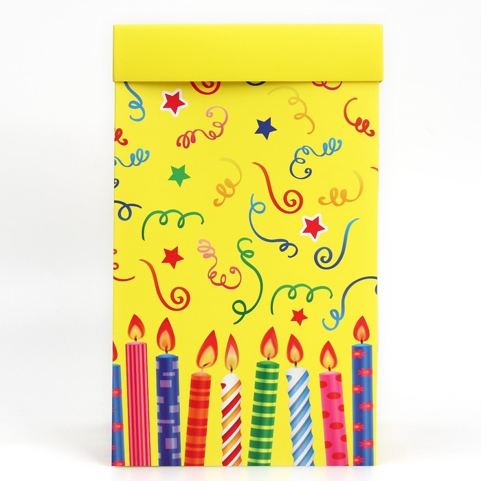 Коробка подарочная складная, упаковка, &laquo;С Днём рождения!&raquo;, 18 х 23 х 14см