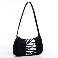 Сумка женская багет из текстиля, «Зебра», 23х13х5 см. Сумка женская багет из текстиля, «Зебра», 23х13х5 см.