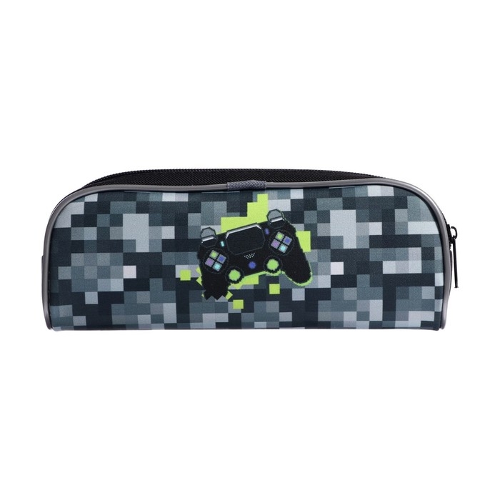 Пенал мягкий, 1 отделение, 80 х 210 х 40 мм, объёмный, Calligrata ПМО 21-20, Пенал мягкий, 1 отделение, 80 х 210 х 40 мм, объёмный, Calligrata ПМО 21-20, "Пиксели"