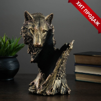 Подставка под бутылку "Волк" бронза 14х16х25см Подставка под бутылку "Волк" бронза 14х16х25см