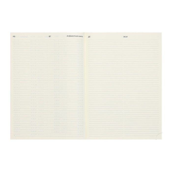 Еженедельник датированный 2025 года, A4, 64 листа, deVENTE.Vertical, твёрдая обложка из искусственной кожи с поролоном, ляссе, кремовый блок 70 г/м2, синий