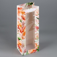 Пакет подарочный под бутылку, упаковка, «Цветы», 36 х 13 х 10 см Пакет подарочный под бутылку, упаковка, «Цветы», 36 х 13 х 10 см