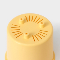 Кашпо для цветов со вставкой &laquo;Стив&raquo;, 650 мл, d=11,5 см, h=10,5 см, цвет банановый