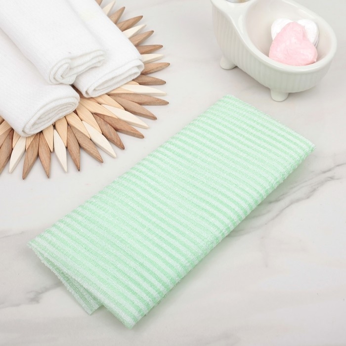 Мочалка для тела Доляна «Японская», 90 см, в полоску, цвет МИКС Мочалка для тела Доляна «Японская», 90 см, в полоску, цвет МИКС