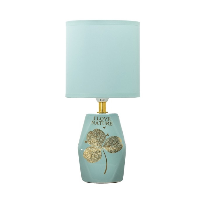 Настольная лампа "Натюр" E14 40Вт бирюзовый 12,5х12,5х28 см RISALUX
