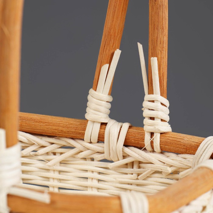 Набор корзин, 3 шт, 27&times;27&times;9/30 см, 23&times;23&times;8/25 см, 20&times;20&times;7/20 см, ротанг