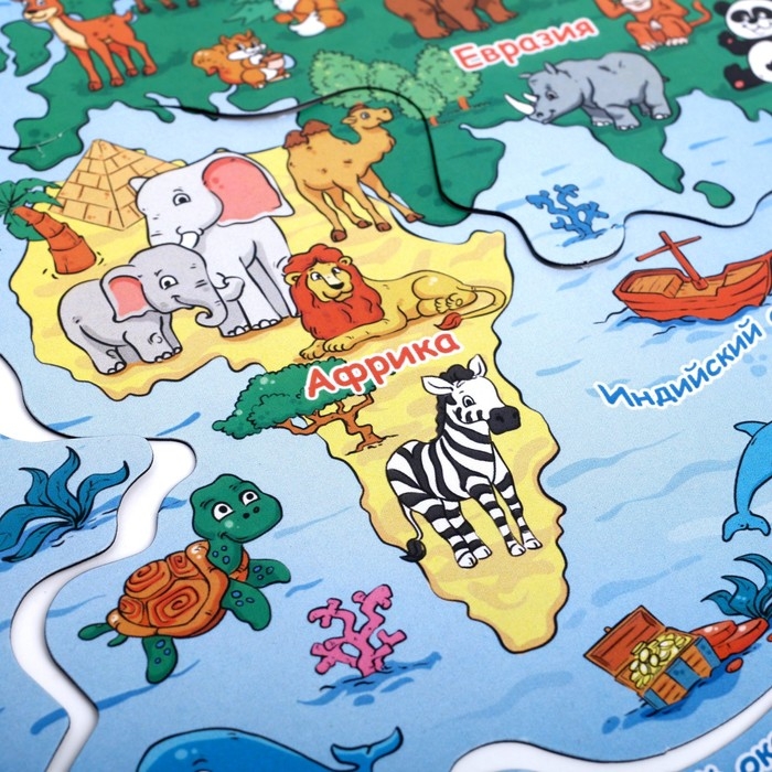Пазл магнитный &laquo;6 континентов&raquo;