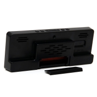 Часы настольные электронные: будильник, термометр, календарь, USB, 15х6.3 см, зеленые цифры