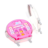 Набор косметики для девочки "Чемодан на колёсах", розовый, с накладными ногтями Набор косметики для девочки "Чемодан на колёсах", розовый, с накладными ногтями