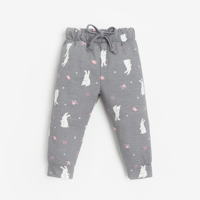 Ползунки-штанишки Крошка Я Ползунки-штанишки Крошка Я "Princess", рост 80-86 см, цвет серый