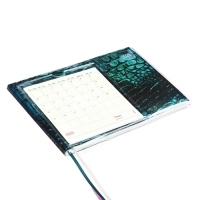 Еженедельник датир 2025г 180х127мм мягк обл ПВХ 64л ESCALADA ЗМЕЯ ЗЕЛЁНАЯ, кр бл 70 г/м&sup2;