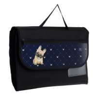 Папка для труда А4, 330 х 230, с ручками текстиль, раскладная на липучке, с наполнением 10 предметов, Calligrata, ПТР-10, "Бульдог" Папка для труда А4, 330 х 230, с ручками текстиль, раскладная на липучке, с наполнением 10 предметов, Calligrata, ПТР-10, "Бульдог"