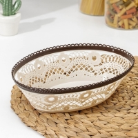 Ваза для хлеба и фруктов &laquo;Кружево&raquo;, цвет МИКС