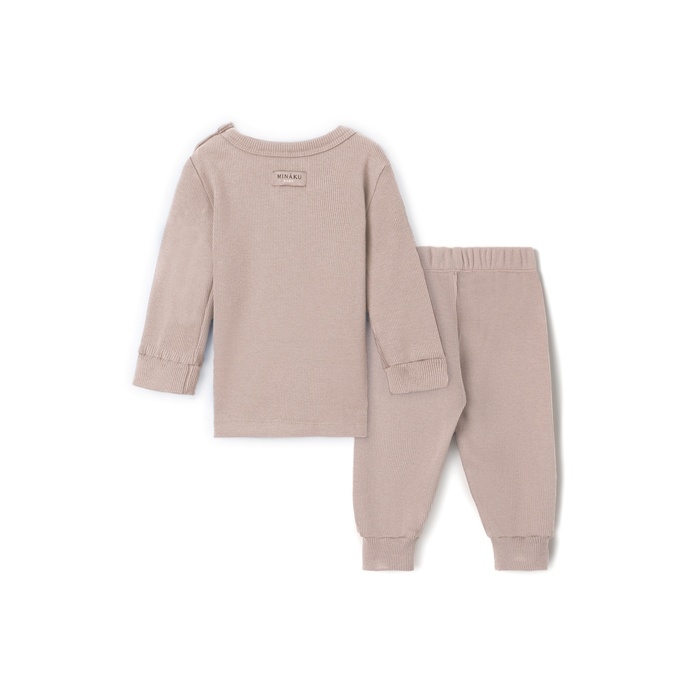 Комплект (лонгслив и брюки) детский MINAKU, цвет коричневый, рост 86-92 см
