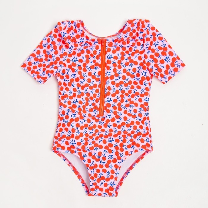 Купальник слитный детский MINAKU с воротничком, рост 116-122