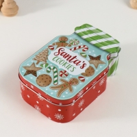 Шкатулка металл "Банка с печеньем" мятная 15,5х10х5,5 см