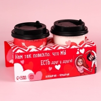 Подарочный набор &laquo;Есть друг у друга&raquo;: зелёный чай сенча со вкусом кокосовой мяты 3 г., чёрный чай с корицей и грецким орехом 3 г.