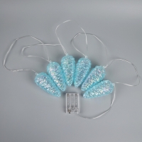 Гирлянда &laquo;Нить-грозди&raquo; 230 см, нить прозрачная, &laquo;Шишки&raquo;, 30 LED, 4.5 В, батарейки ААх3 (нет в комплекте), свечение тёплое белое