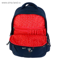 Рюкзак школьный Bruno Visconti, 40 х 30 х 16 см, эргономичная спинка, &laquo;Еноты, сердечки&raquo;