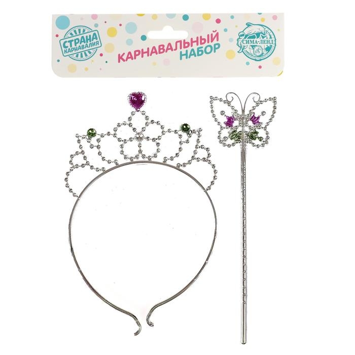 Карнавальный набор «Сказка», 2 предмета: жезл, ободок Карнавальный набор «Сказка», 2 предмета: жезл, ободок