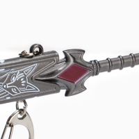 Сувенирное оружие подвесное мини "Меч в стиле Геншин", брелок, 20 см, серебристый Сувенирное оружие подвесное мини "Меч в стиле Геншин", брелок, 20 см, серебристый