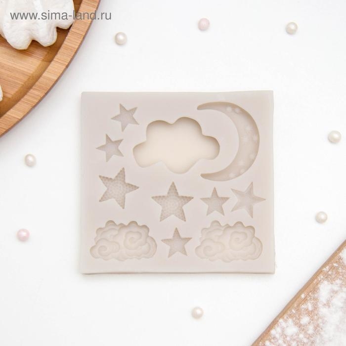 Молд &laquo;Ночь&raquo;, силикон, 8,3&times;8,7 см, цвет МИКС