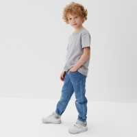 Футболка детская KAFTAN "Basic line", р.28 (86-92 см), серый